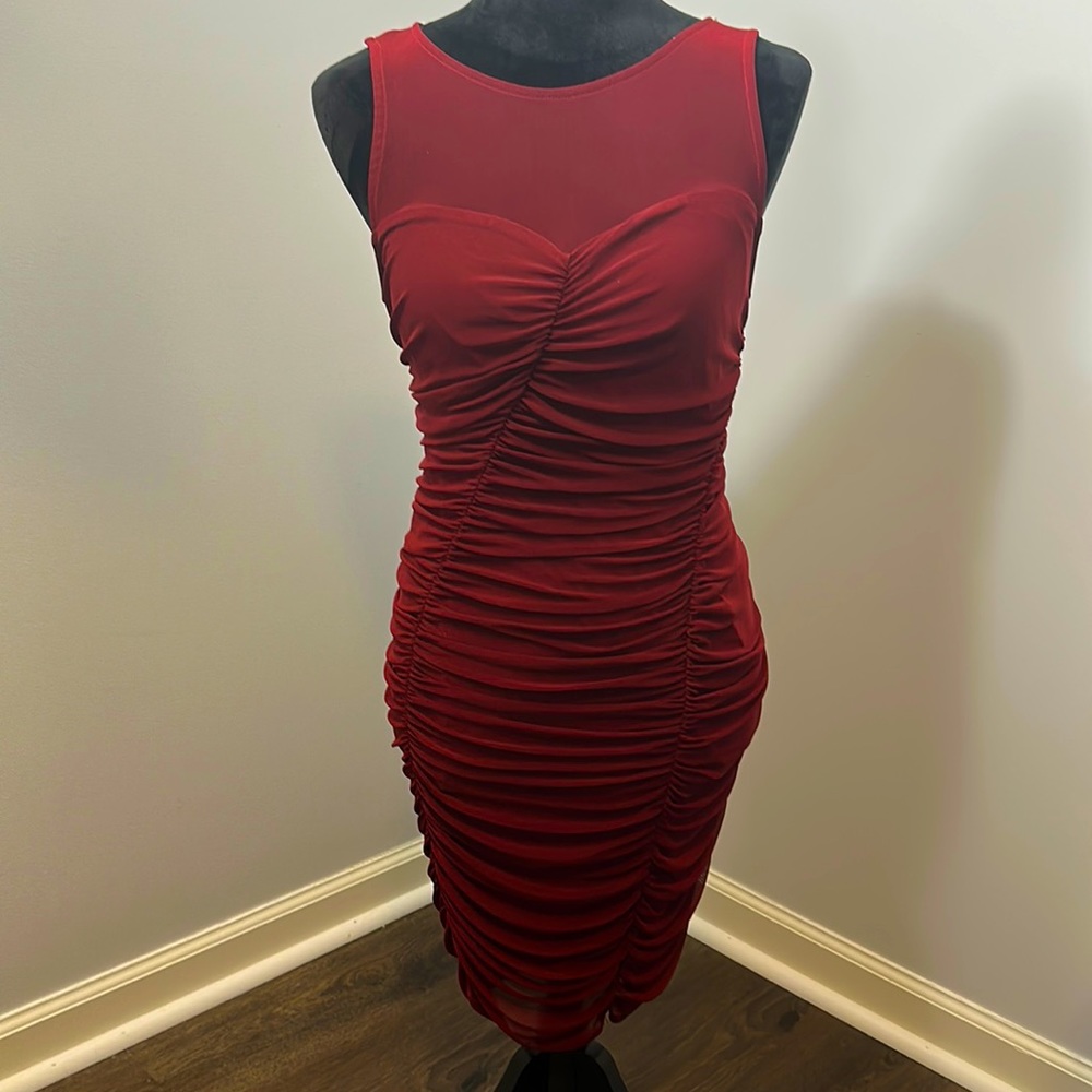Red Hot BodyCon Party Dress Sz. L
